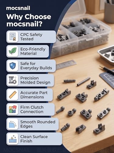 88 PCS Small Ball and Socket Joints Pieces Compatible with Lego Pieces, Drak Gray 10 Sizes Ball Joint Socket Connectors, Figure Limb Building Blocks Bulk, Universal Joint Axle MOC Parts - color: Darkgray