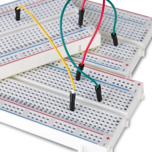 ELEGOO 400-Point Solderless Breadboard with 4 Power Rails 3PCS - size: 3 PCS 400 Point