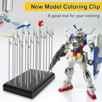 6PCS Stainless Steel Model Paint Clip with Non-Slip Design, Magnetic Accessories, and Semi-Permanent Durability for Enhanced Painting Efficiency (PMKJ034-6) - size: PMKJ034-6
