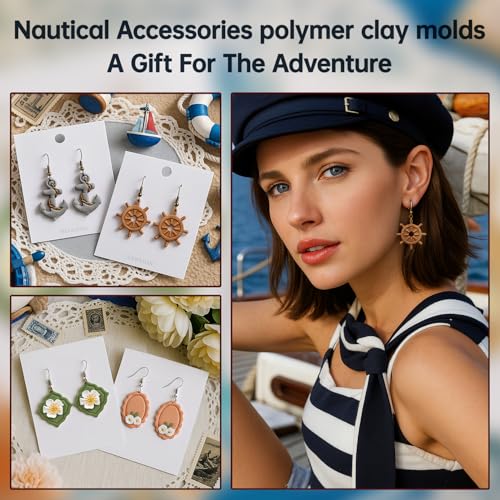 8 Pcs Summer Ocean Sailing Adventure Theme Polymer Clay Cutters，Adventure & Geometric Polymer Clay Cutters - Xmas Gift for Friends & Adventure Lovers, - color: Adventure Lovers