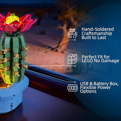 YEABRICKS LED Light for Lego-11509 Botanicals Flowering Cactus Building Blocks Model (Building Set NOT Included) - style: Only Light LEGO 11509 Flowering Cactus