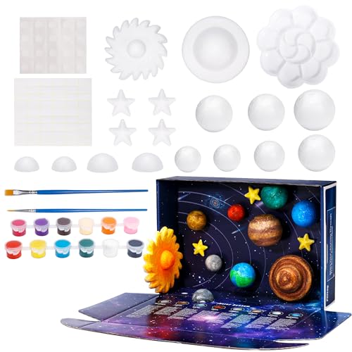 Pllieay 3D Solar System Model Kit, Solar System Kit with Display Box