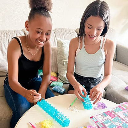 Rainbow Loom Duo Combo with 4,000 Jewel Rubber Bands & Organizer Case