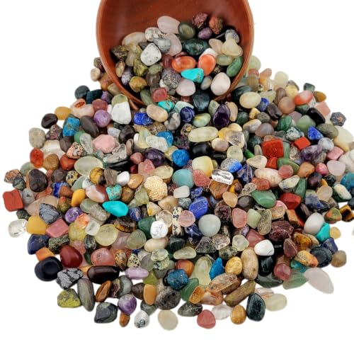 400Pcs 1.5lb Gemstones and Crystals Set,30Kinds+ Bulk Chips Crystals