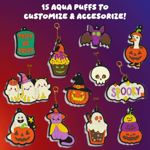 Skillmatics Halloween Aqua Puffs – 3D Art Kit, Paint By Number Kit - color: Halloween