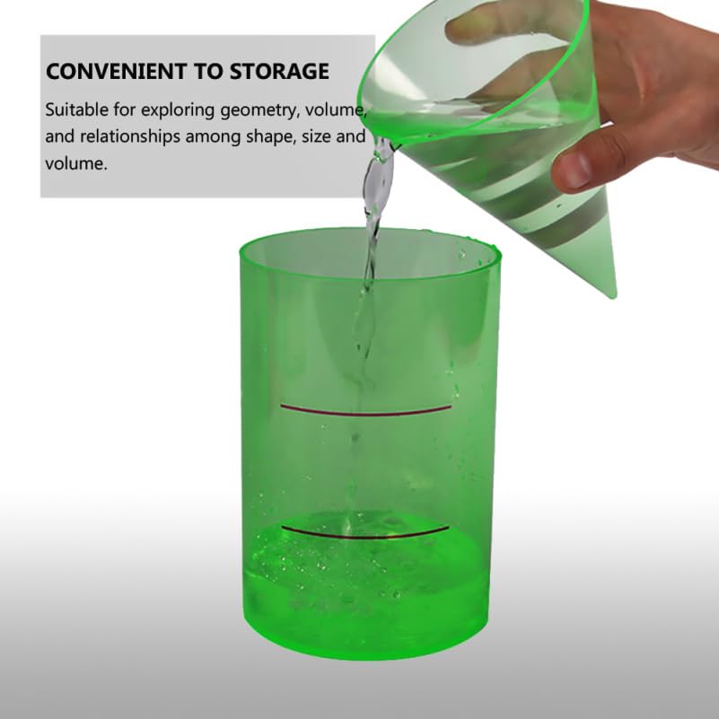 SHINEOFI Cylinder Cone Mathematical Volume Ratio Demonstrator Geometric Model Teaching Tools for Cone and Cylinder Math 3D Shapes Learning Classroom Volume Exploration 5.90 X 3.93 X 3.93 in