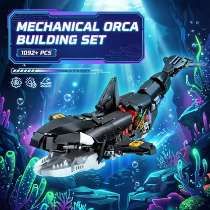 Mechanical Orca Building Set Steampunk Model Kit - color: Orca