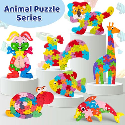 LovesTown Puzzle for Kids, Wooden, 3D Rabbit Shape - size: Medium, style: Rabbit