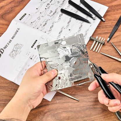 Honoson 12 Pcs Metal Model Tool Kit for 3D Earth Puzzles