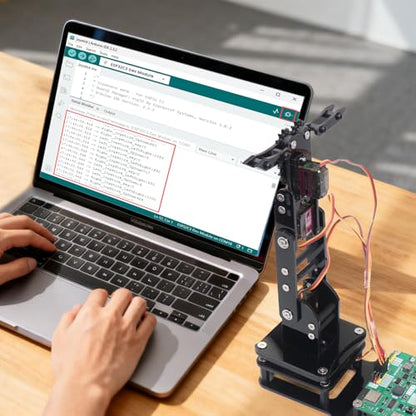 Smart Robot Arm for Arduino & MicroPython ESP32 4DOF Programmable Robotic Arm Building Kit with Joystick/Web App Control for STEAM Education, Motion Recording & Loop Playback