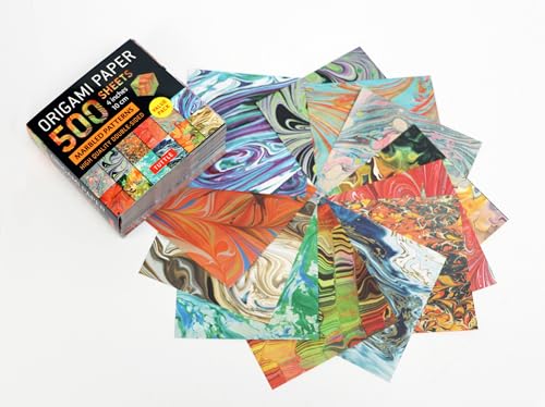 Origami Paper 500 sheets Marbled Patterns 4" (10 cm)