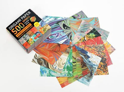 Origami Paper 500 sheets Marbled Patterns 4" (10 cm)