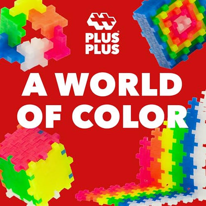 PLUS PLUS Neon Mix Tube - Mini Interlocking Building Blocks Set - color: Open Play Tube - Neon Color Mix