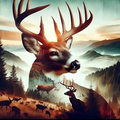 ARPADAMO Diamond Art Kits for Adults,Deer Diamond Painting Kits 14 x 14in - color: DP00698