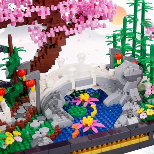 Japanese Zen Garden Micro Brick Building Set (2805 Pieces) – Tranquil Garden Model Educational Toy Gift for Kids and Adults - color: Japanese Zen Garden
