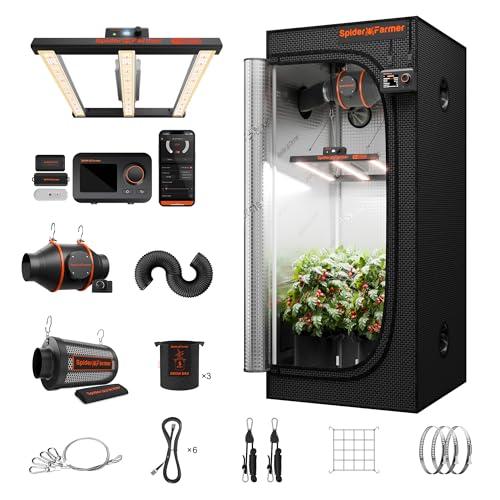 Spider Farmer Grow Tent Kit 2.3 X 2.3ft Complete System with GGS Controller - size: 28"x28"x62"-GGS Controller