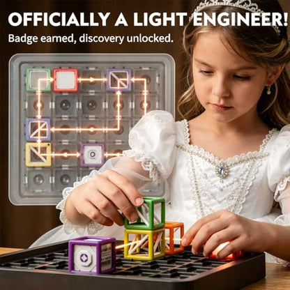 2026 New Laser Maze Reasoning Game, STEM Toys for Ages 8-13 with 60+ Challenges Puzzle Game, Ultimate STEM Logic Toys 37 Pcs Cubes, Learning Educational Toys Thinking Logic Games Ideal Children Gift