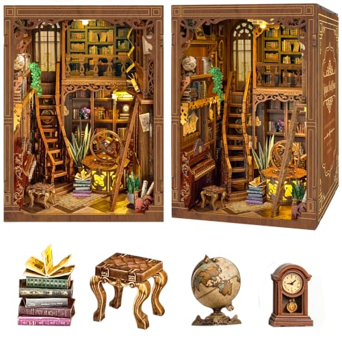Book Nook Kit DIY Miniature House 3D Wooden Puzzle - Myriad Books House - color: Myriad Books House