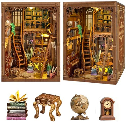 Book Nook Kit DIY Miniature House 3D Wooden Puzzle - Myriad Books House - color: Myriad Books House