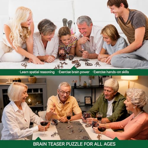 Mytothfy Brain Teaser Puzzles for Adults Teens Kids, 3D Puzzle Game Toys - color: Style a