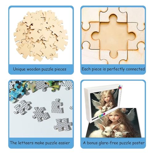 Hothostl 1000 Piece Puzzle for Adults, Winter Elk Jigsaw Puzzles 500 Pieces - 500 Pieces High Resolution, Matte Finish, Smooth Edging, No Dust Leisure Winter Elk Puzzle - color: Winter Elk