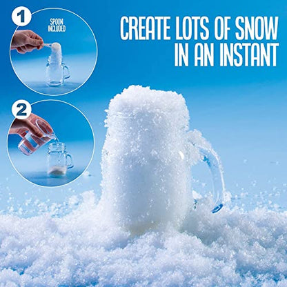 Instant Snow Powder – Magical Snow for Holiday Fun & Learning! (1-Pound Jar) - size: 1-Pound Jar