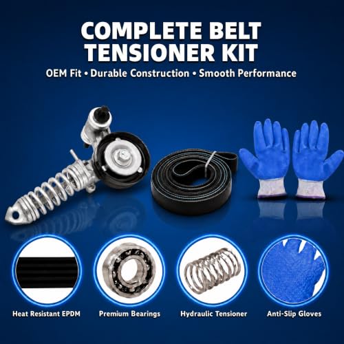 Belt Tensioner with Pulley & Serpentine Belt Fits 2011-2016 Chevy Cruze 2012-2019 Sonic 2013-2020 Trax 2016 Cruze Limited 2013-2020 Buick Encore Replace 55565236 5PK1400 - size: 90K 38344A
