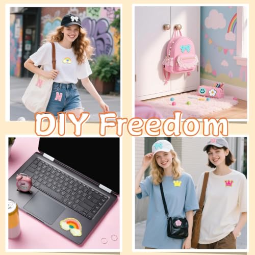 Chenille Letter Patches 134Pcs Self Adhesive Stickers for Clothes Backpacks - color: 134 Pcs Letter Patches