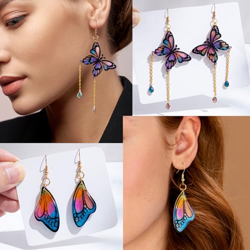 LET'S RESIN Resin Earring Molds, 2 Pcs Resin Molds Silicone with Butterfly Moth Wings Shapes, Silicone Molds for Resin Jewelry, DIY Art Craft - color: Butterfly Earring Molds