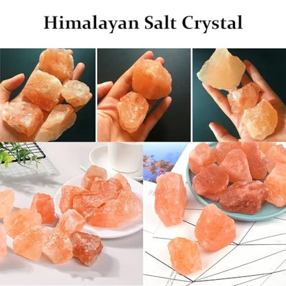 Zenkeeper 1 Lb Large Raw Himalayan Salt Crystal Rough Himalayan Quartz Natural Orange Salt Stone Crystal Stone Mineral Specimen Gemstone Healing Crystals and Stones - color: Himalayan Quartz (Orange Salt Stone)