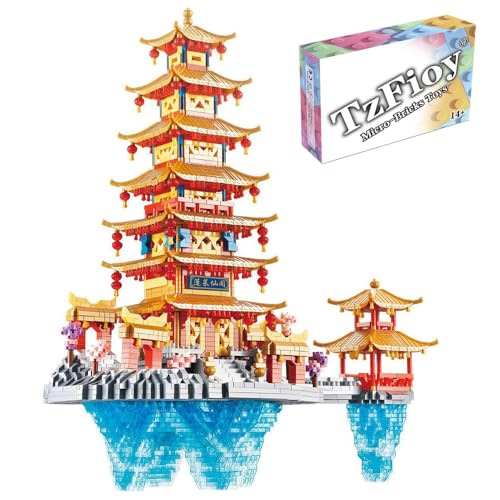 Penglai Asgard Micro Brick Building Set (5146 Pieces) – Famous Chinese Fable Architecture Model Educational Toy Gift for Kids and Adults - color: Penglai Asgard