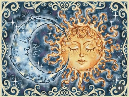 ijbnhd Sun and Moon Diamond Art Kits for Adults 16x12inch - color: Sun and Moon, size: 16x12in(40x30cm)