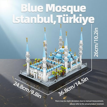 Blue Mosque Building Block Set Istanbul Türkiye Sultan Ahmed Mosque Architecture Model Kit for Adults Educational Display Toy - style: Blue Mosque