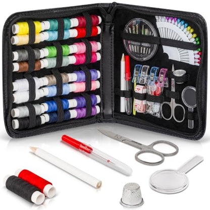 94-Piece Travel Sewing Kit for Adults & Kids, Small Needle & Thread Kit