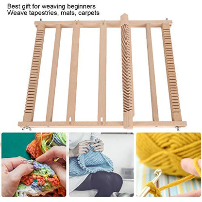 Ichiias DIY Weaving Loom, 45 X 35 X 2.2cm Weaving, Kits Set Weaving Looms for Mats Scarves Carpets Tapestries