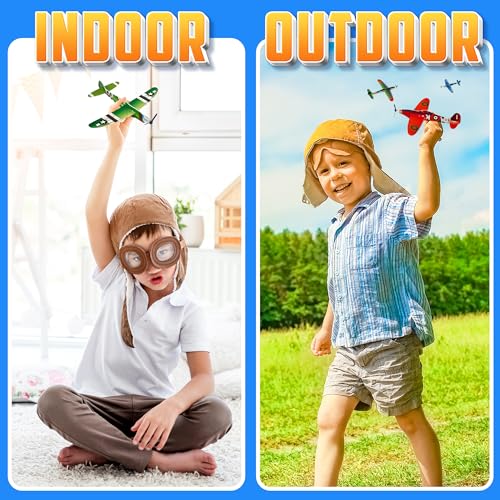 8 Inch Foam Glider Planes (72-Pack) Bomber Airplane Party Favor Toys - size: 72 Pack