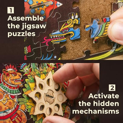iDventure Cluepuzzle Pyramid of the Sun, Puzzle Box for Adults and Families - color: Basegame Sun Pyramid