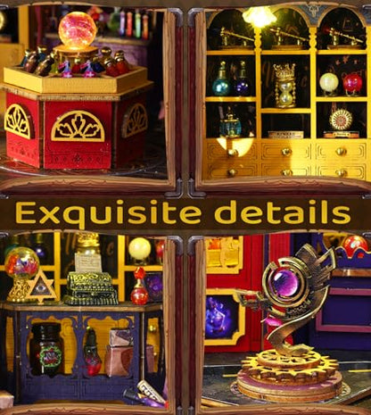 Spilay DIY Miniature House Kit for Adults, Miniature Dollhouse Building Kit - color: Christmas Wonderland