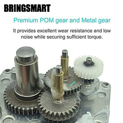 BRINGSMART 12V 12rpm DC Worm Gear Motor High Torque Self-Locking Turbine - size: 12V 12rpm