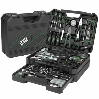 Prostormer 269-Piece Tool Kit, General Household Hand Tool Set, Green - color: Green