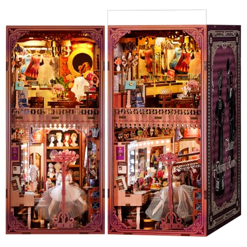 fifijoy DIY Book Nook Kit Theatre Dressing Room with White Light - color: Theatre Dressing Room