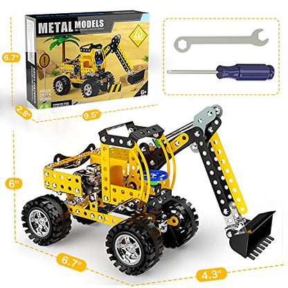 Lucky Doug Stem Building Projects Toys for Kids Boys 8 9 10 11 12 Year Old, Metal Building Construction Model kit, Building Blocks DIY Toy - style: 9904