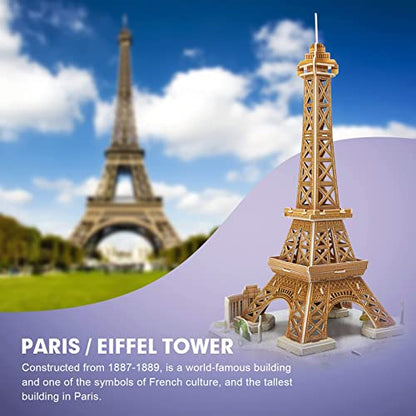 CubicFun 3D Puzzles for Kids Ages 8-10 Pairs Cityline - style: 2 CITY LINE PARIS