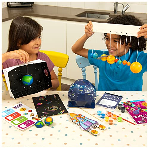 Galt Space Craft - Arts and Crafts Kit for Kids with 7 Fun Space Activities & Guide - Science & Crafting Activity Set for Children - Boys & Girls Gifts - Learn About Planets - for Age 5 Years Plus