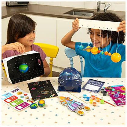 Galt Space Craft - Arts and Crafts Kit for Kids with 7 Fun Space Activities & Guide - Science & Crafting Activity Set for Children - Boys & Girls Gifts - Learn About Planets - for Age 5 Years Plus