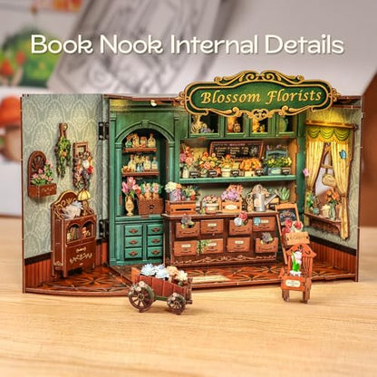 Fsolis Miniature House Book Nook Kit - color: Blossom Florists