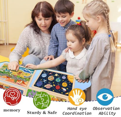 Puzzles for Kids Ages 4-6, 4 Packs 24 Piece - color: Kids Puzzles