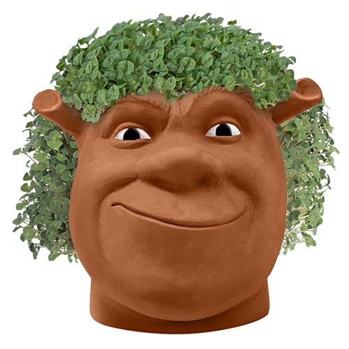Chia Pet Shrek Terracotta Planter with Seed Pack - color: Shrek