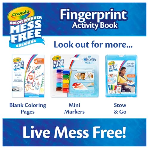 Crayola Color Wonder Mess Free Fingerprint Activity Book, Finger Painting Alternative, Arts & Crafts Gift for Kids Ages 3+ - size: Medium