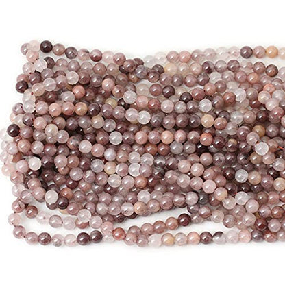 60PCS 6mm Natural Pruple Berry Quartzite Crystal Round Loose Beads for Jewelry Making 1 Strand 15" - color: Pruple Berry Quartzite, size: 6mm